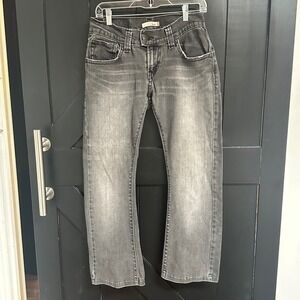 Levis 542 Low Flare Jeans Faded Black Gray Low Rise Size 6M 27x28